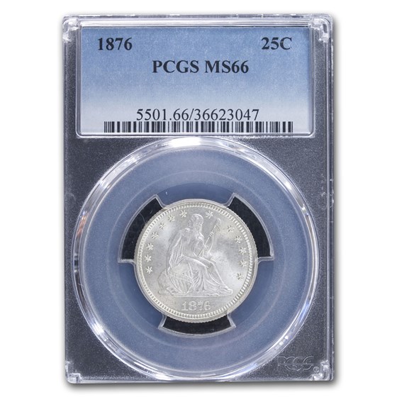 1876 Liberty Seated Quarter MS-66 PCGS 1876 Liberty Seated Quarter MS-66 PCGS